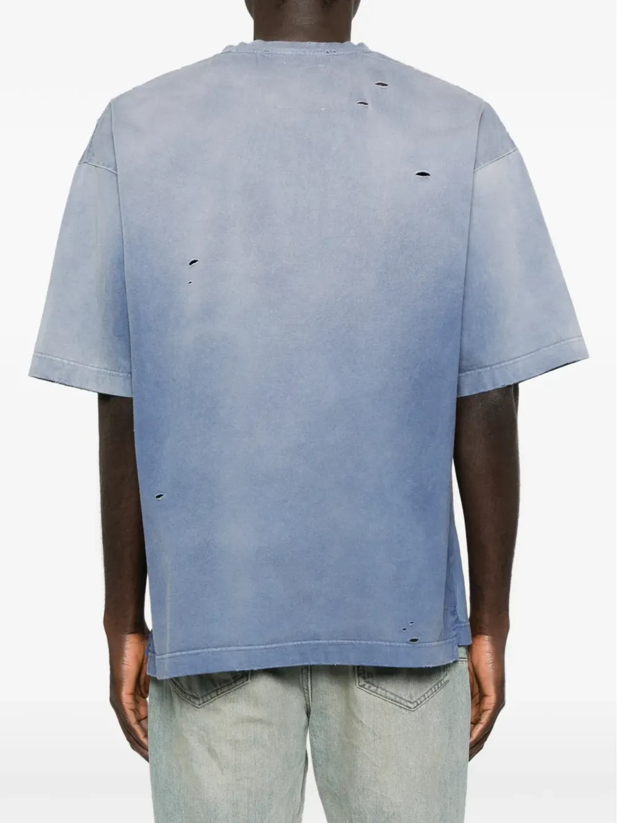 Maison MIHARA YASUHIRO ダメージ加工ポケット付きVネックTシャツ - 画像4
