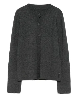 Giorgio Armani Pre-Owned 1990年代 ボタンフロント カーディガン - グレー - サムネイル1