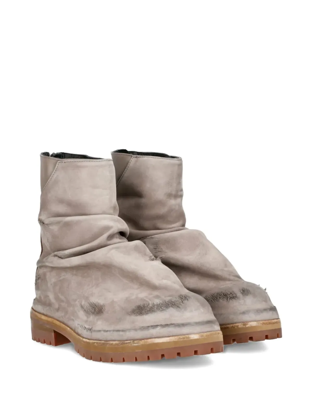 424 distressed leather boots - Grey - 画像2