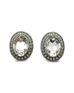 Jennifer Gibson Jewellery 1980s クリスタルヘッドランプ イヤリング - シルバー - サムネイル1