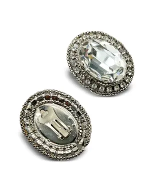 Jennifer Gibson Jewellery 1980s クリスタルヘッドランプ イヤリング - シルバー - サムネイル2
