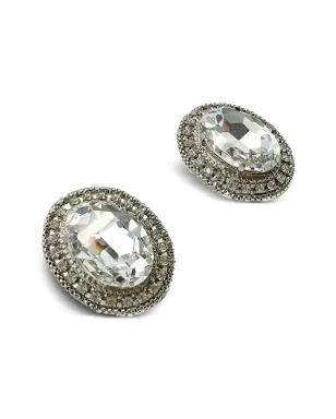 Jennifer Gibson Jewellery 1980s クリスタルヘッドランプ イヤリング - シルバー - サムネイル3