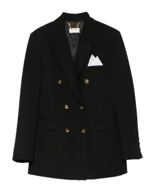 Elisabetta Franchi ダブルブレスト金ボタン ブレザー - ブラック - サムネイル1