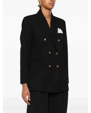 Elisabetta Franchi ダブルブレスト金ボタン ブレザー - ブラック - サムネイル3