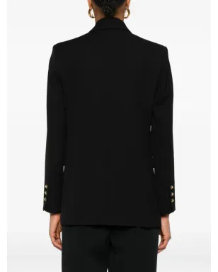 Elisabetta Franchi ダブルブレスト金ボタン ブレザー - ブラック - サムネイル4