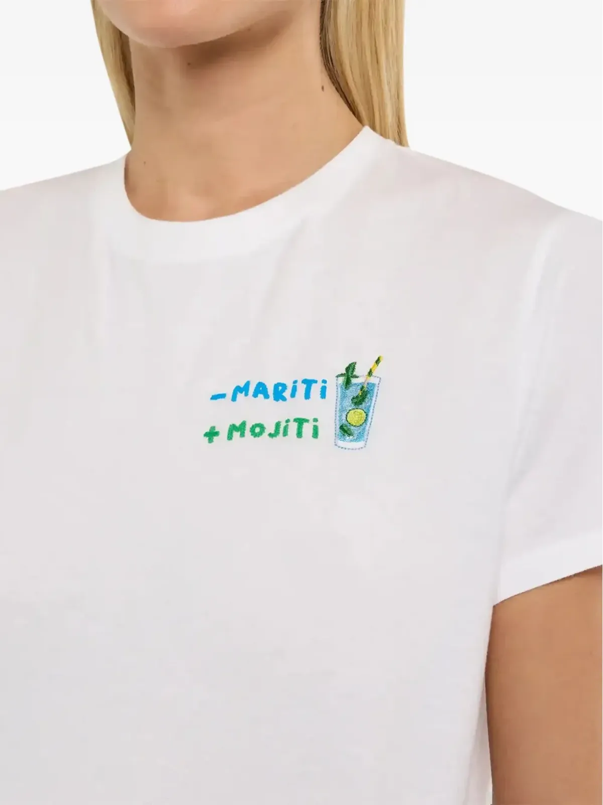MC2 Saint Barth 刺繍入りカクテルモチーフ Tシャツ - 画像4