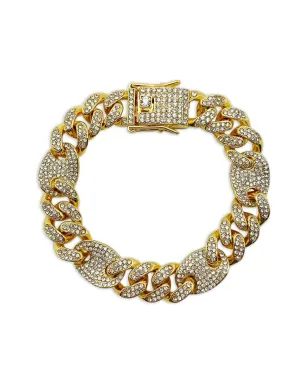 Jennifer Gibson Jewellery 2000年代 クリスタル装飾付きチェーンブレスレット - ゴールド - サムネイル2