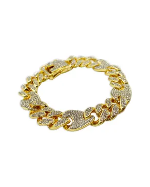 Jennifer Gibson Jewellery 2000年代 クリスタル装飾付きチェーンブレスレット - ゴールド - サムネイル3