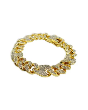 Jennifer Gibson Jewellery 2000年代 クリスタル装飾付きチェーンブレスレット - ゴールド - サムネイル4
