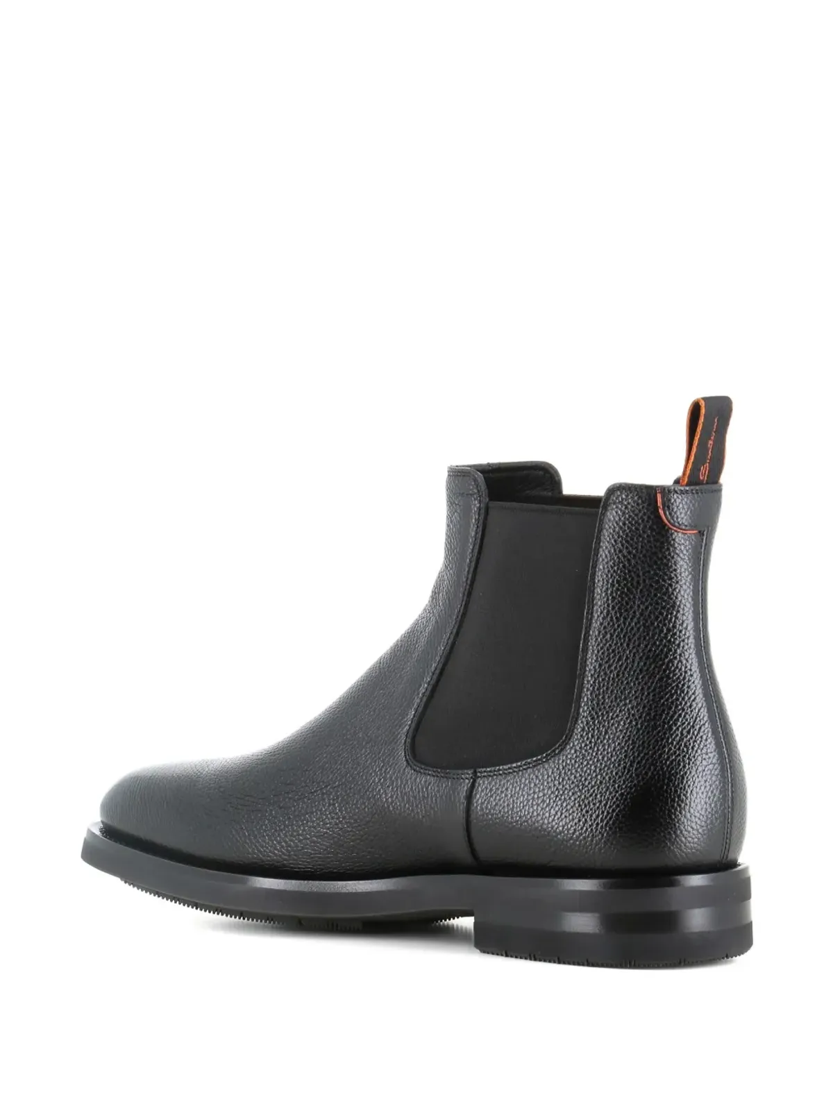 Santoni エラスティックパネル レザーブーツ - 画像5