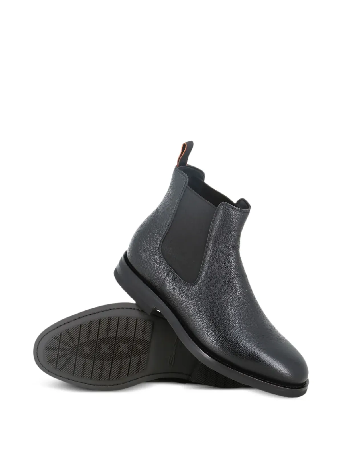 Santoni エラスティックパネル レザーブーツ - 画像4
