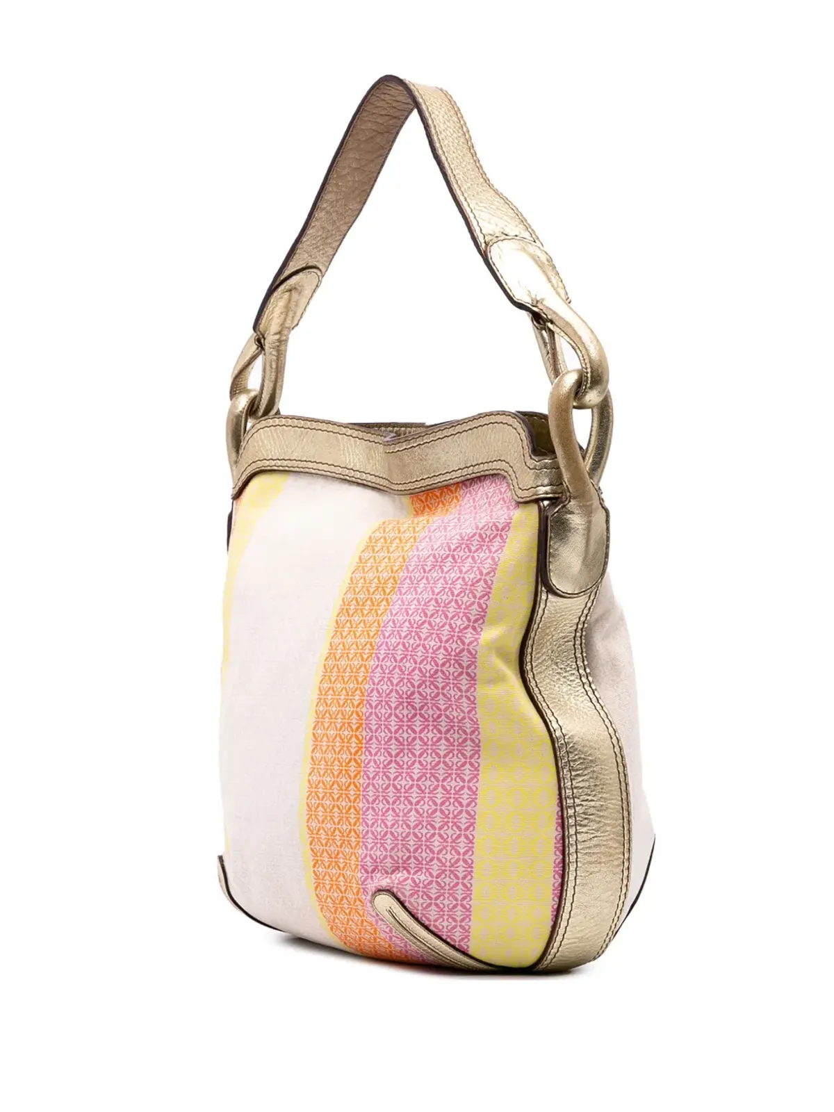 Loewe Pre-Owned アナグラム キャンバス ニュー・ロード ショルダーバッグ - 画像3