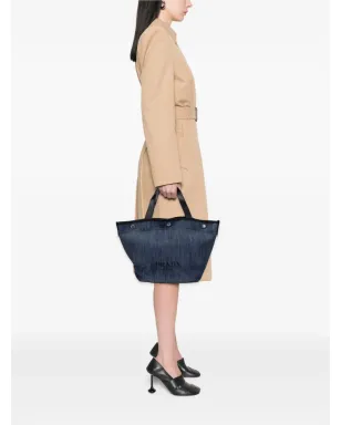 Prada Pre-Owned デニム ロゴ サッチェル - サムネイル2