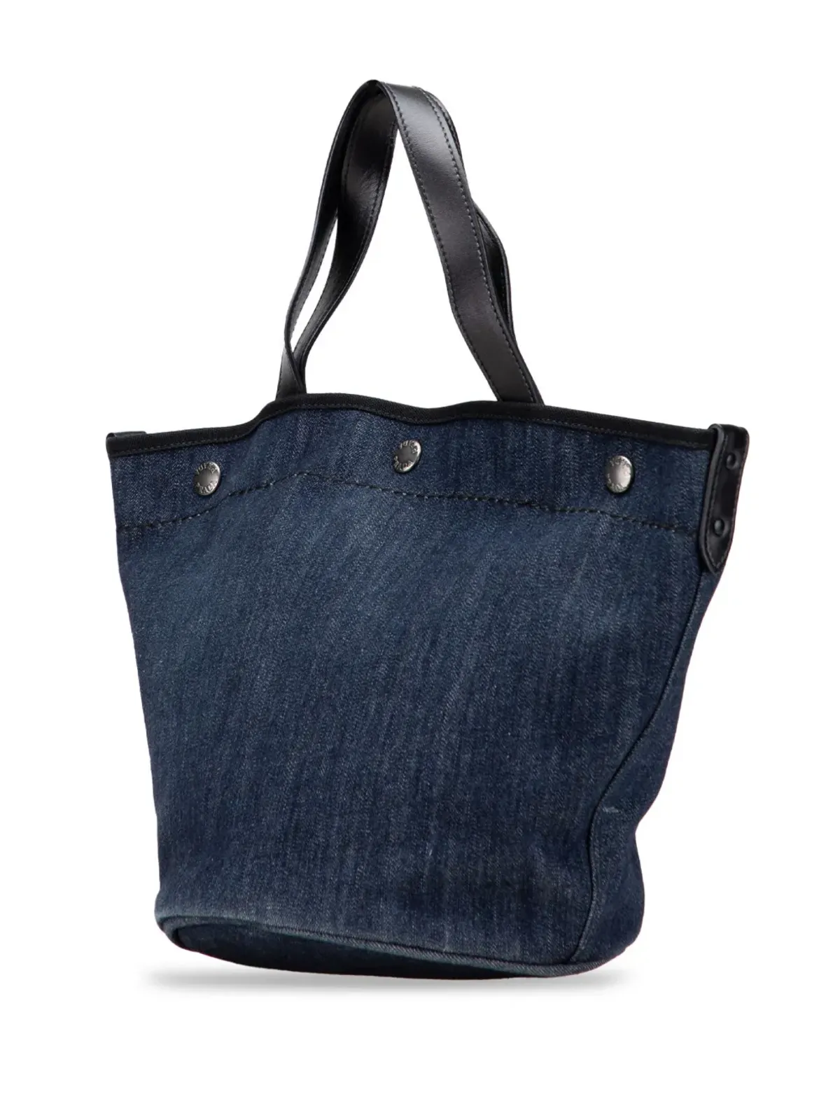 Prada Pre-Owned デニム ロゴ サッチェル - 画像3