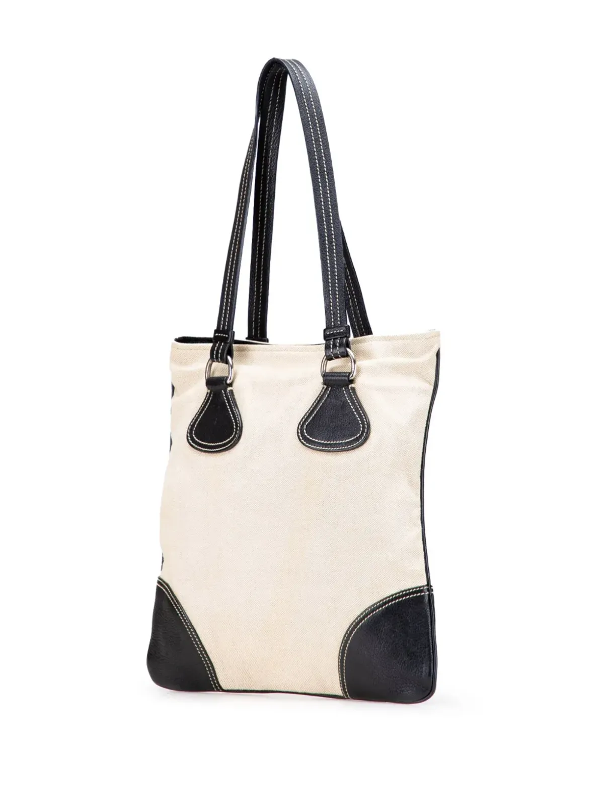 Prada Pre-Owned ヴィテロ トリムド キャンバス カンパ トートバッグ - 画像3