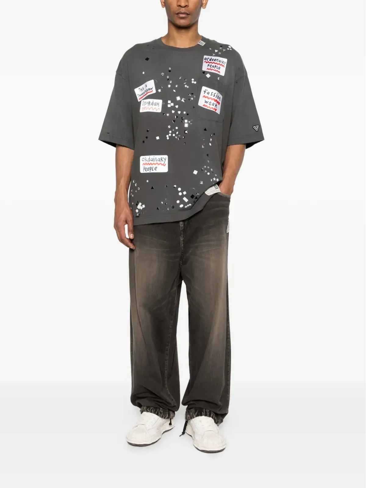 Maison MIHARA YASUHIRO ステッカー装飾 Tシャツ - 画像2