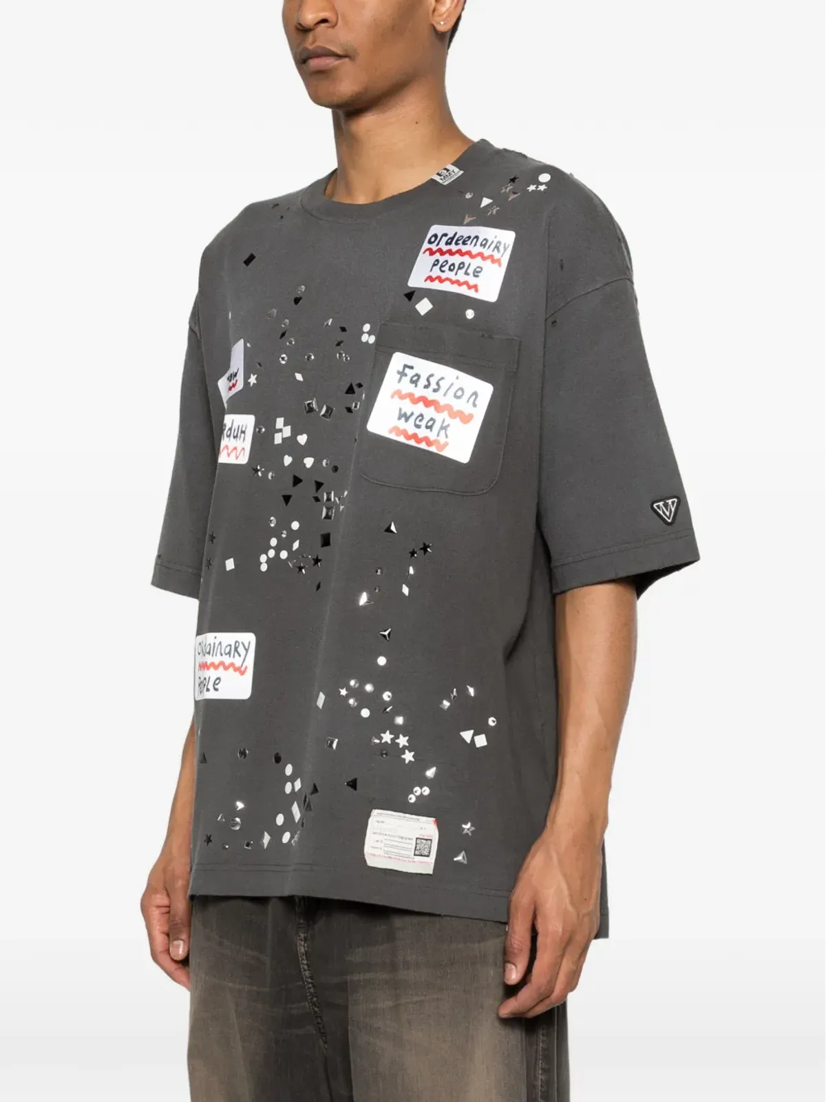 Maison MIHARA YASUHIRO ステッカー装飾 Tシャツ - 画像3
