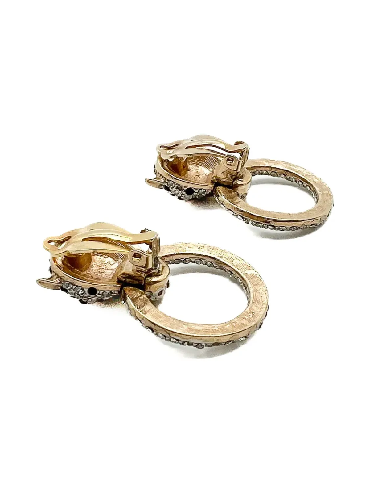 Jennifer Gibson Jewellery バトラー＆ウィルソン ビッグキャット クリスタル イヤリング - ゴールド - 画像3