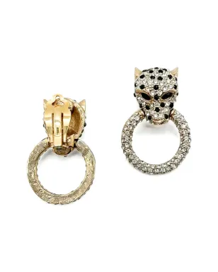 Jennifer Gibson Jewellery バトラー＆ウィルソン ビッグキャット クリスタル イヤリング - ゴールド - サムネイル4