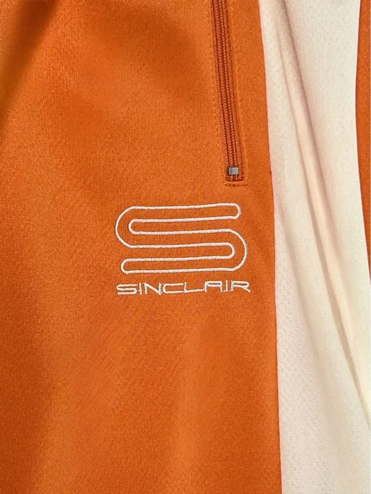 Sinclair テックロゴ パネルド トラックパンツ - オレンジ - 画像3