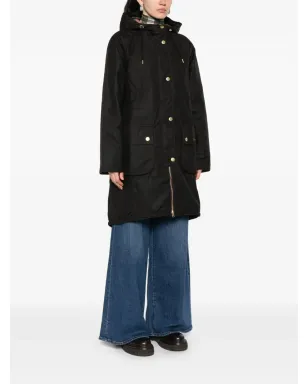 Barbour フード付きボタン留めコート - サムネイル3