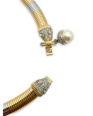 Jennifer Gibson Jewellery 1980s ダブルビッグキャット ガスパイプ カラーネックレス - ゴールド - サムネイル2