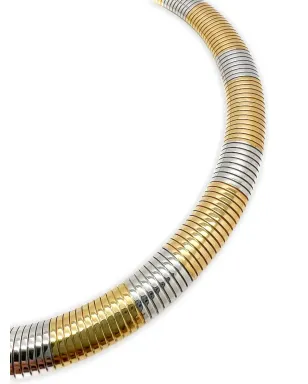 Jennifer Gibson Jewellery 1980s ダブルビッグキャット ガスパイプ カラーネックレス - ゴールド - サムネイル4