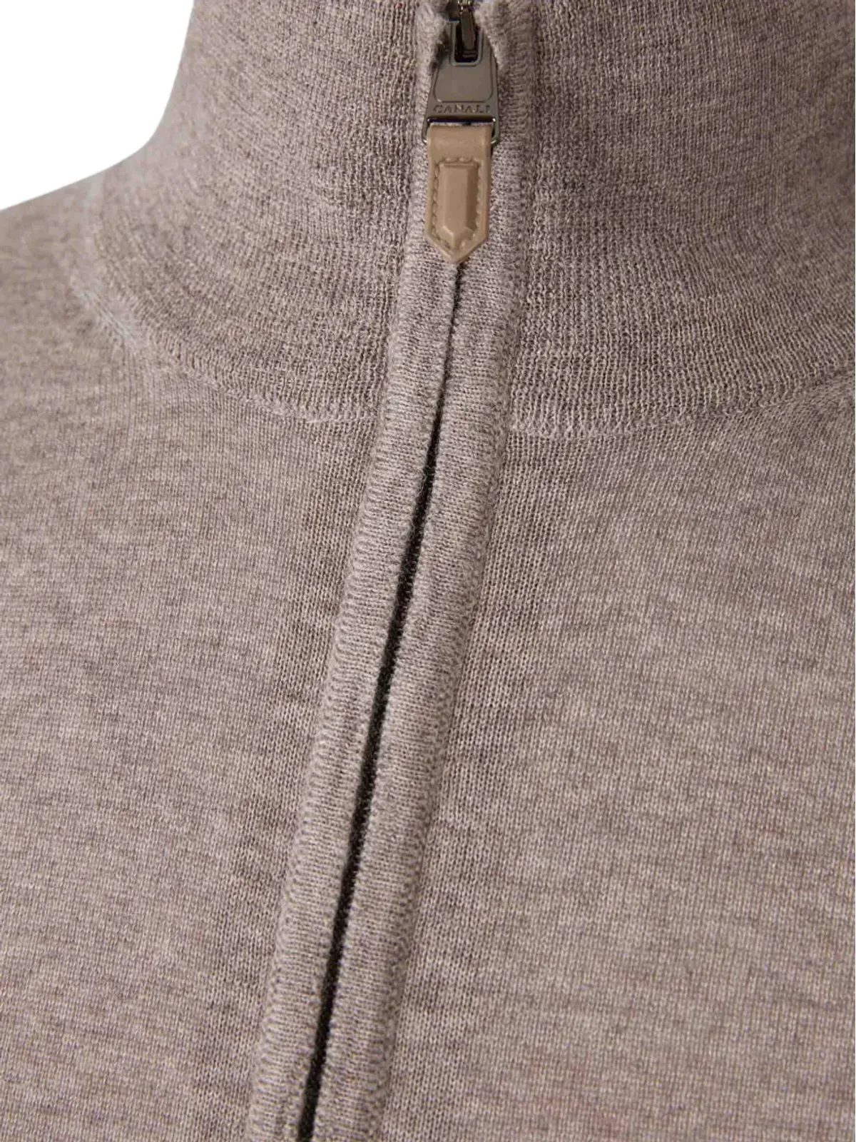Canali ハイネックジップフロントカーディガン - 画像3