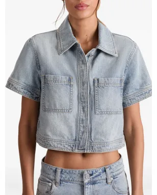 alice + olivia テシャ 半袖デニムシャツ - サムネイル5