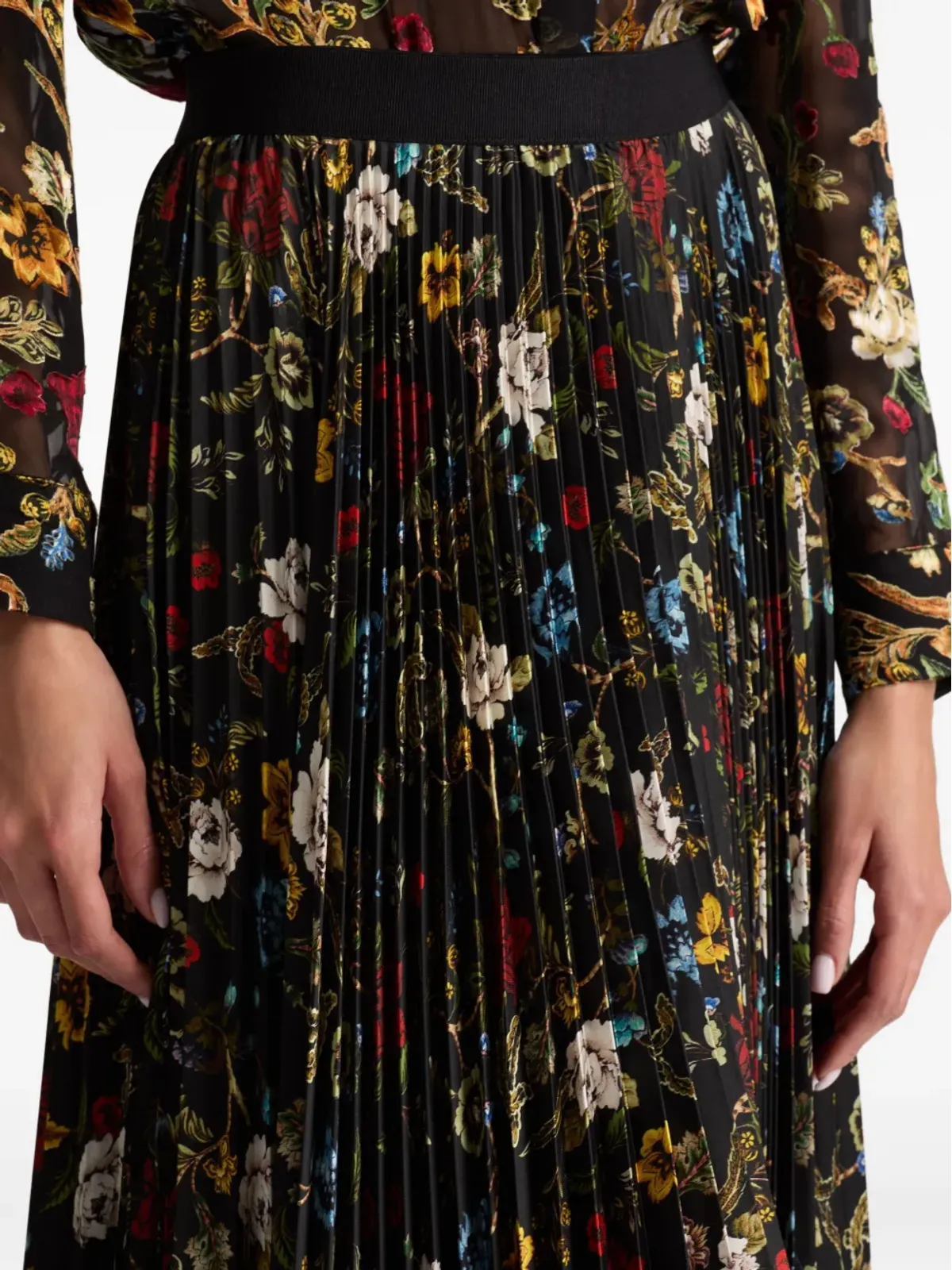 alice + olivia Katz プリーツマキシスカート - 画像5