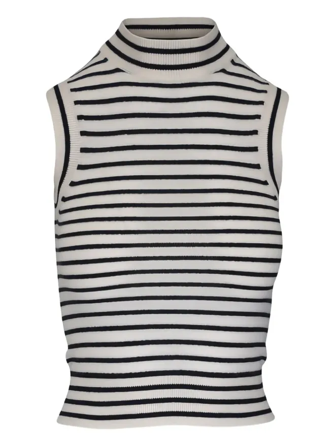 NILI LOTAN Nili Lotan ストライプ柄モックネックトップの商品画像