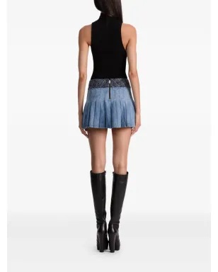 alice + olivia メラ プリーツデニムスカート - サムネイル4