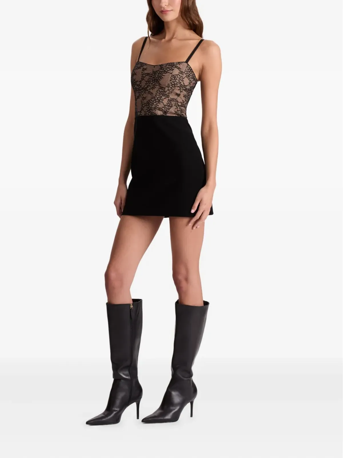 alice + olivia カルラ レースコルセット ミニドレス - ブラック - 画像3