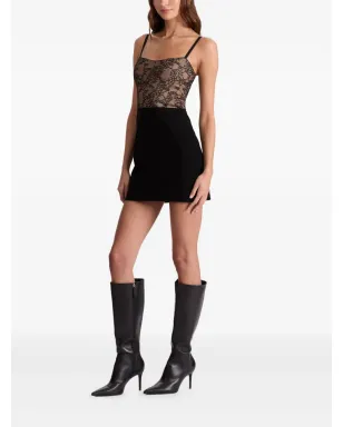 alice + olivia カルラ レースコルセット ミニドレス - ブラック - サムネイル3