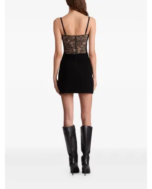 alice + olivia カルラ レースコルセット ミニドレス - ブラック - サムネイル4