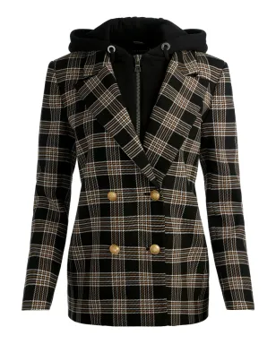 alice + olivia Jordan plaid ダブルブレストジャケット - サムネイル1