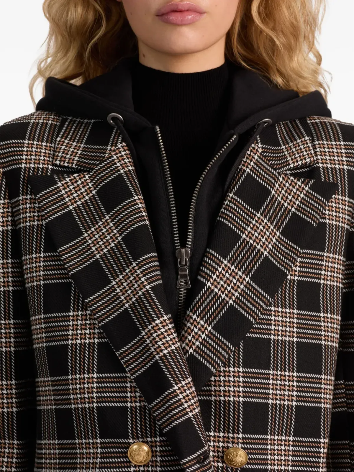 alice + olivia Jordan plaid ダブルブレストジャケット - 画像5