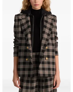 alice + olivia Jordan plaid ダブルブレストジャケット - サムネイル4
