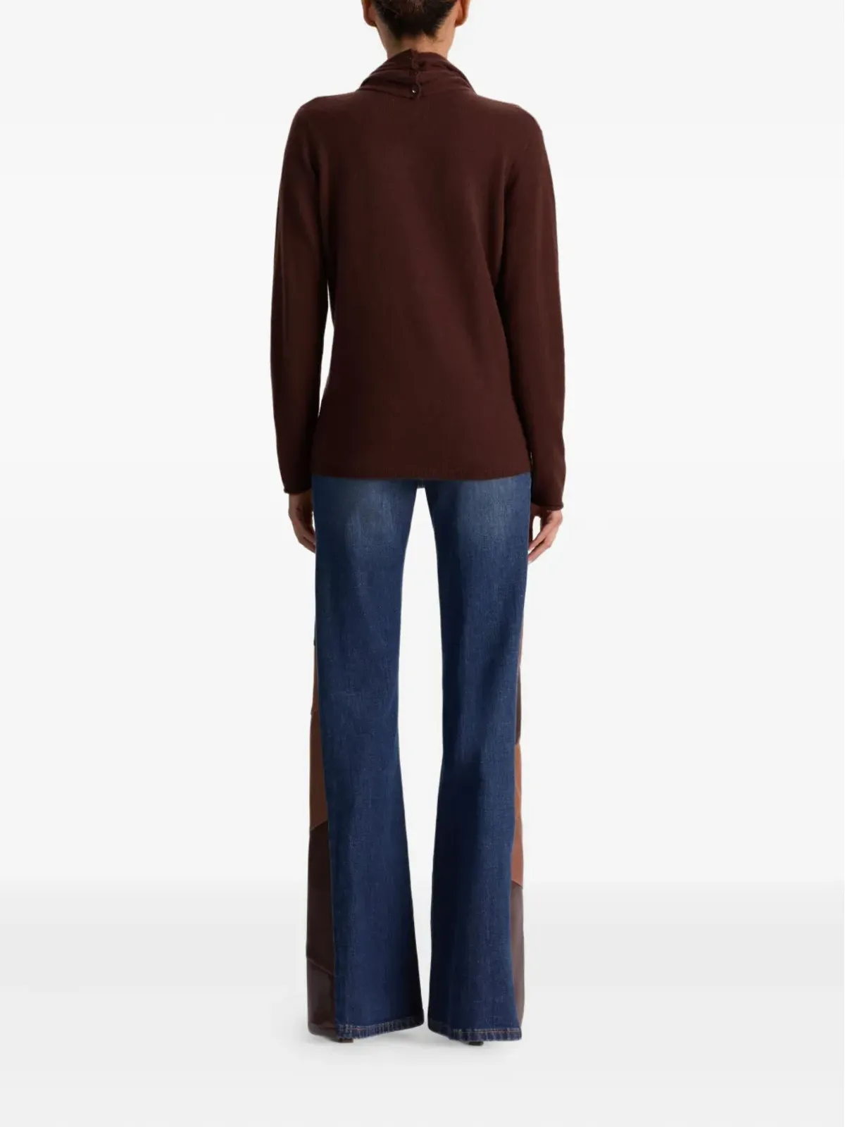 alice + olivia ジュールズ ドレープ カウルネック セーター - Brown - 画像4