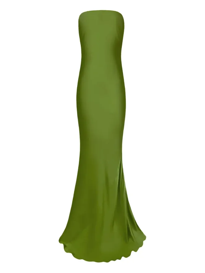 Alejandra Alonso Rojas Alejandra Alonso Rojas ボウディテールのストラップレスガウンの商品画像