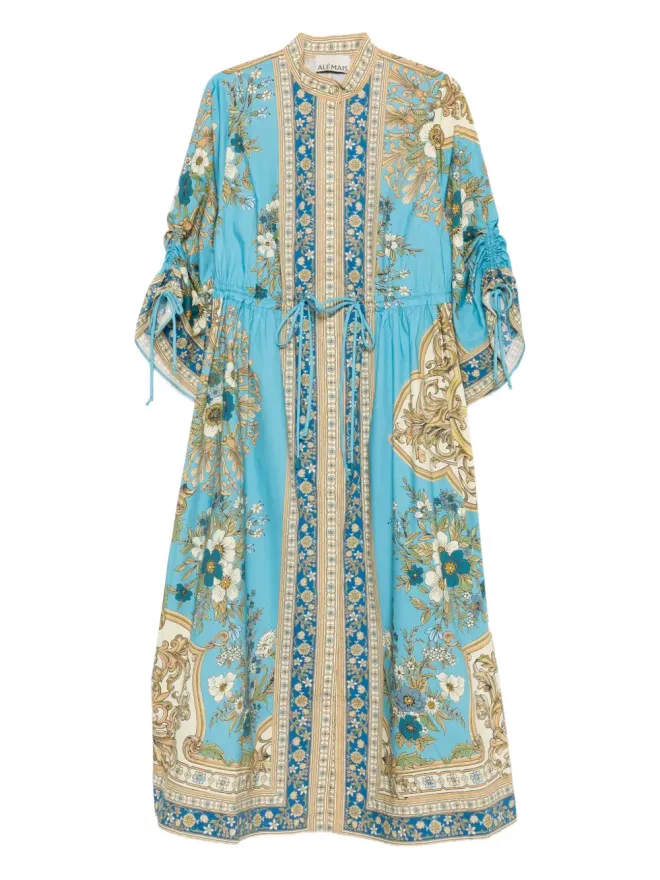 Alemais ALEMAIS カシー プール 花柄プリント ドローストリング ミディドレスの商品画像