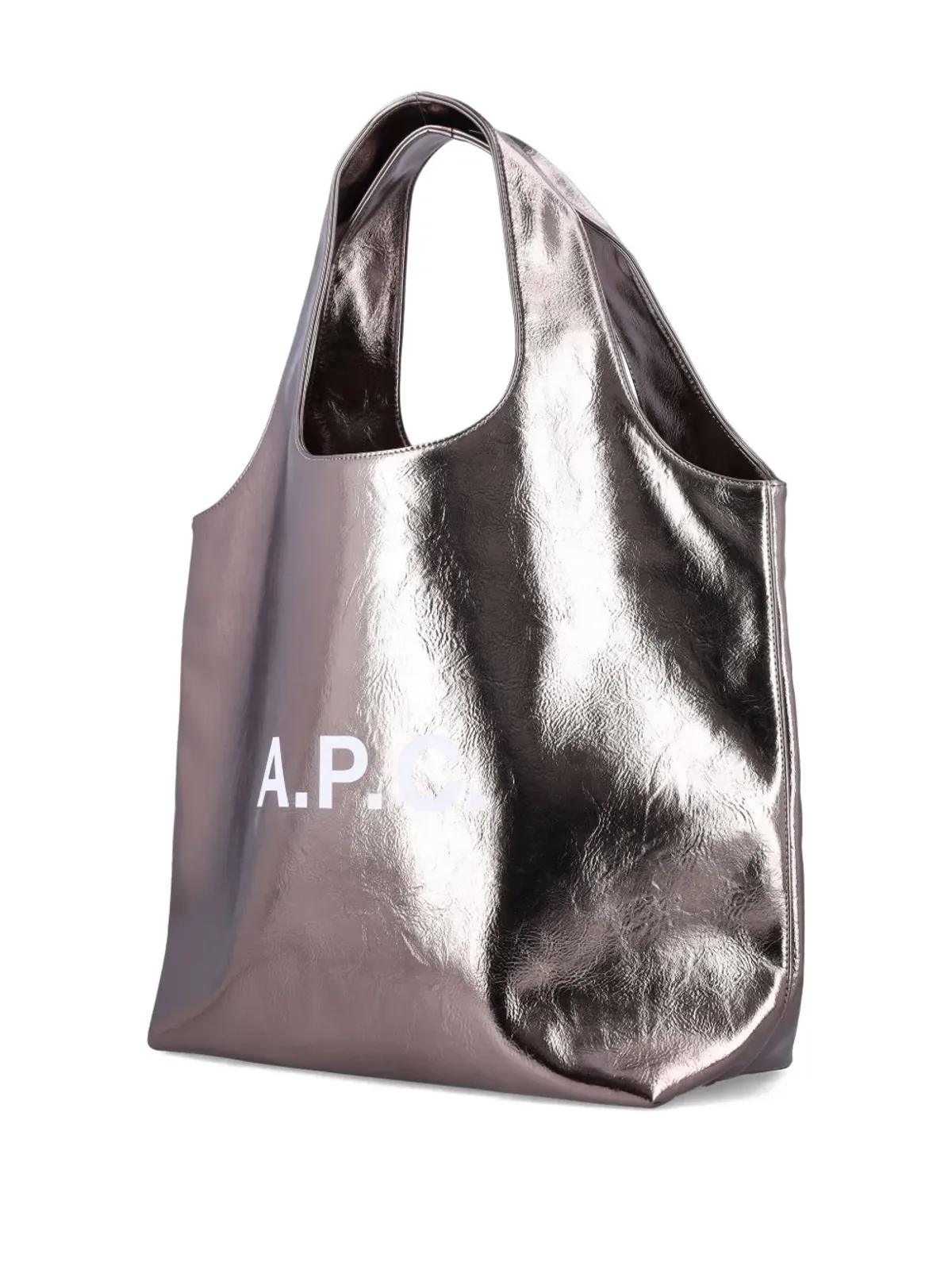 A.P.C. Ninon メタリック ロゴ トートバッグ - Gold - 画像4