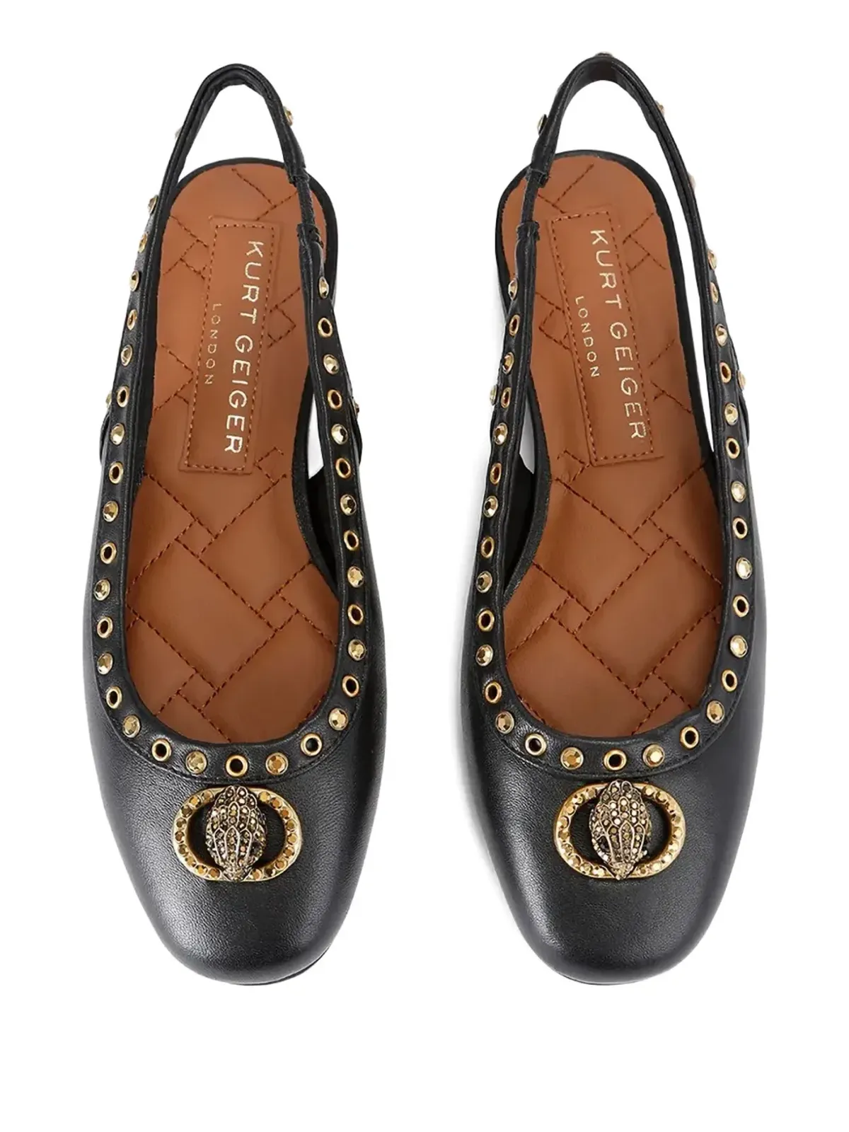 Kurt Geiger London スタッズ付きバレエフラット - 画像3