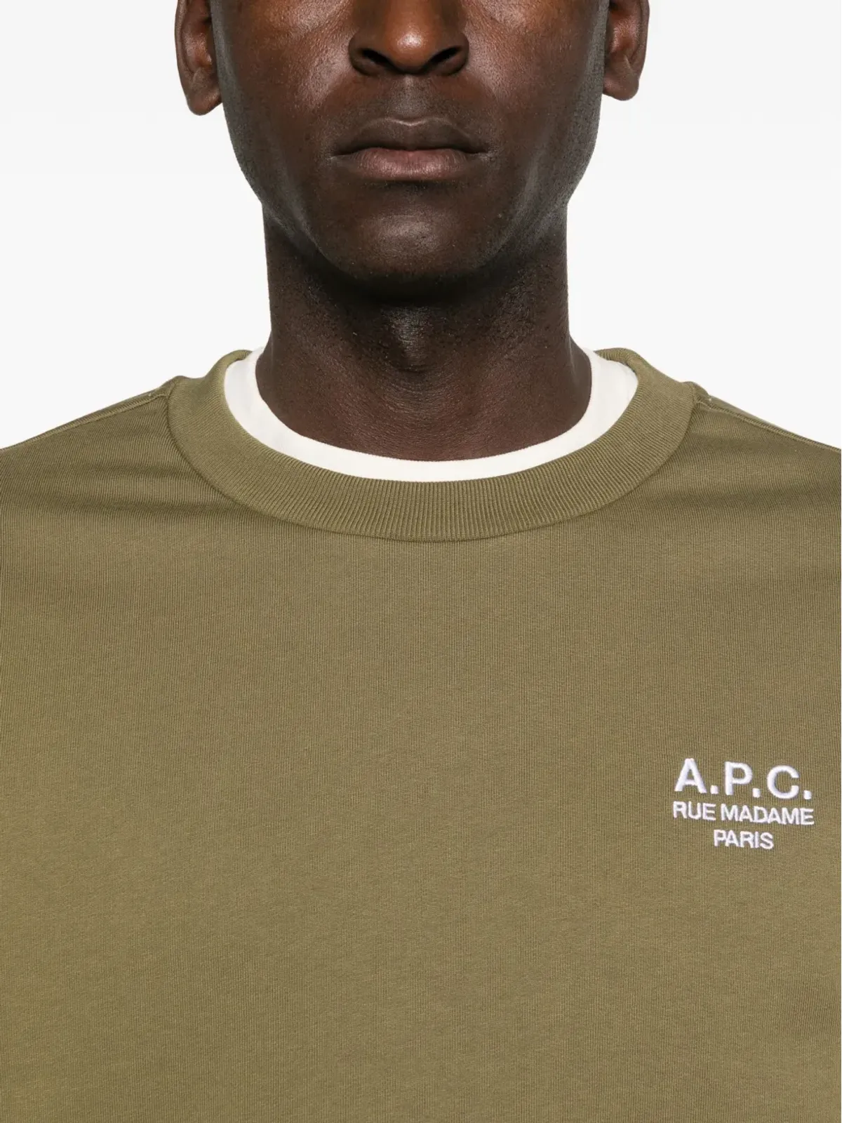A.P.C. Standard Rue Madame コットン スウェットシャツ - グリーン - 画像5