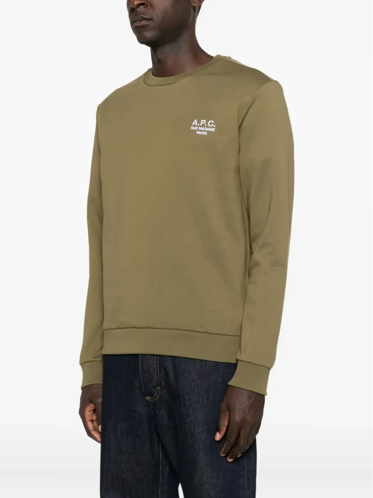 A.P.C. Standard Rue Madame コットン スウェットシャツ - グリーン - 画像3