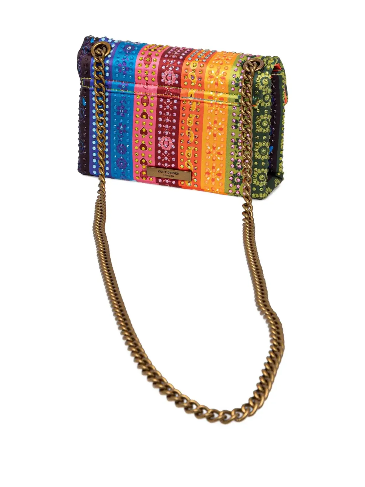 Kurt Geiger London embellished chain mini bag - Orange - 画像3