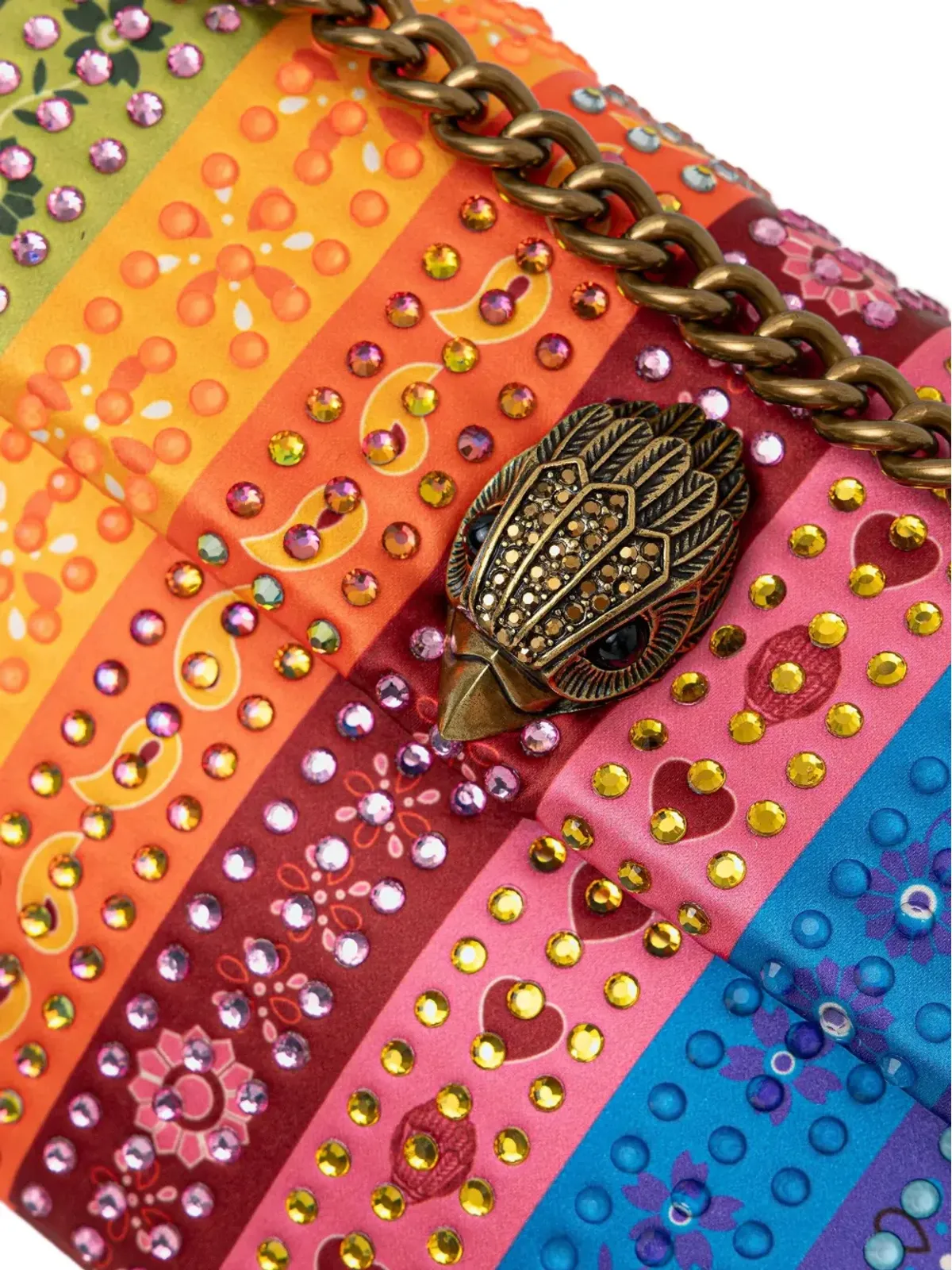 Kurt Geiger London embellished chain mini bag - Orange - 画像4
