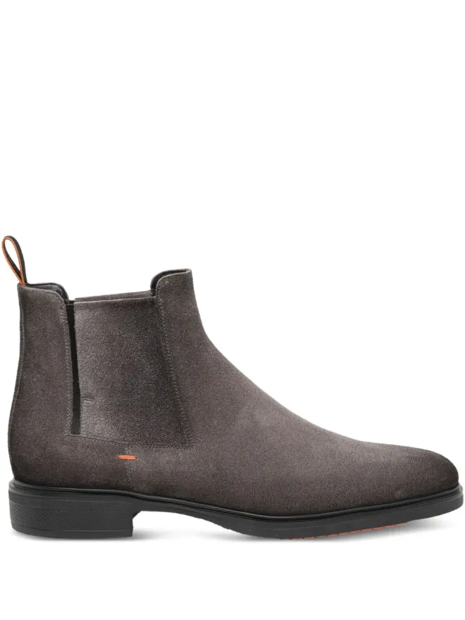 Santoni Santoni エラスティックパネル・スエードブーツ - グレーの商品画像