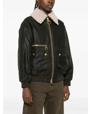 Barbour シアーリングカラー ジップフロント ジャケット - ブラウン - サムネイル3