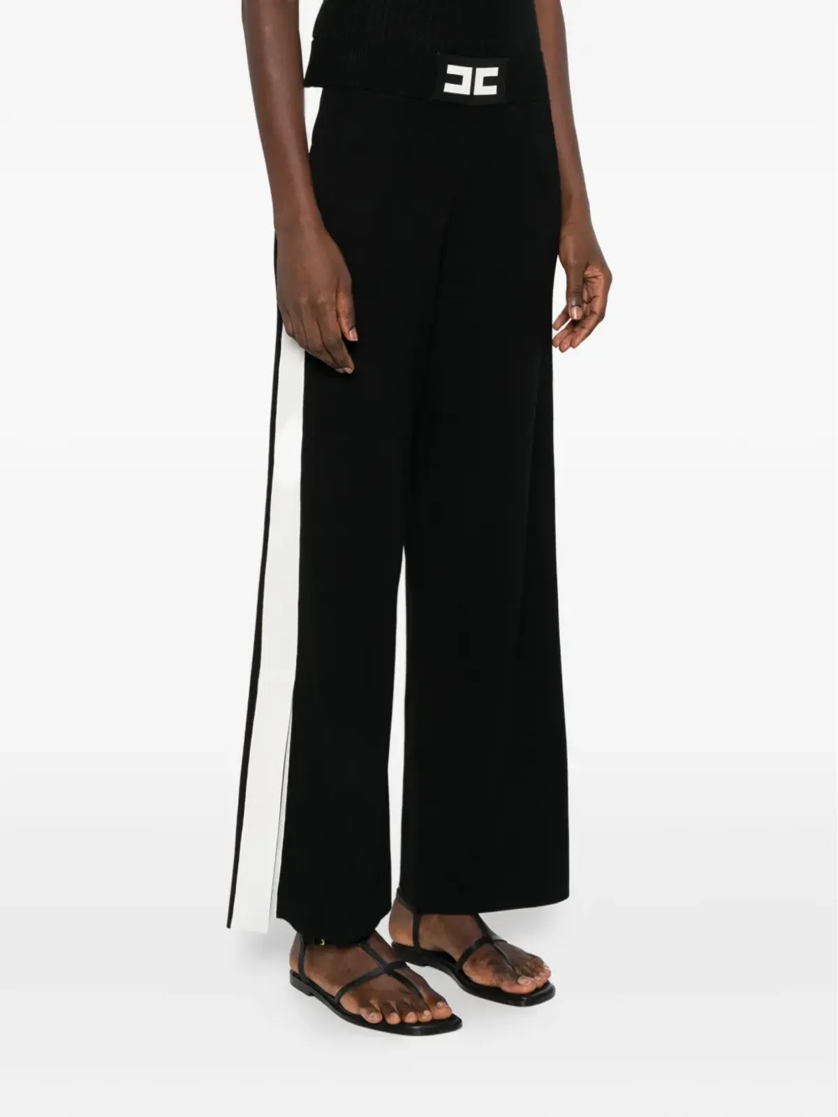 Elisabetta Franchi ロゴパンツ - 画像3